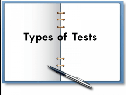 Types of Tests - An Analysis.pptx