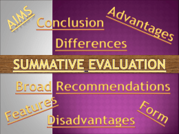 Summative Evaluation - Form and Features.ppt