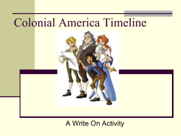 Colonial America Timeline.ppt