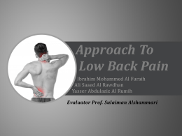 13- Approach to a patient with Back Pain.pptx
