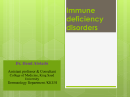 6- Immunodeficiency (Medical 2015).ppt