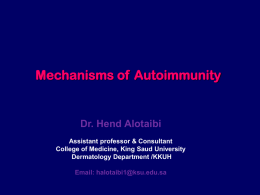 1- Mechanisms of Autoimmunity 2015 .ppt