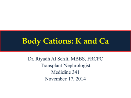 Lecture 21-Electrolyte Imbalance 2 (Potassium and Calcium).pptx
