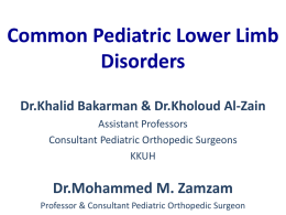07_Common Pediatric Lower Limb Disorders.pptx