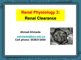 Renal Physiology 3 (Renal Clearance).ppt