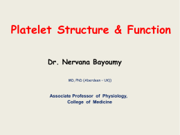 Lecture 2- Platelet Structure and Functions.pptx