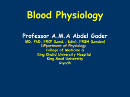 1.Blood Undergrad. Lecture #1 & 2-1428.ppt