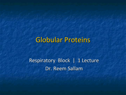 Lecture 1- Globular Proteins.ppt