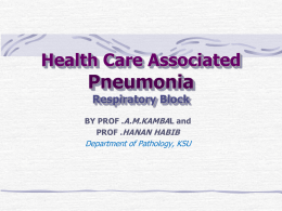 Lecture 7 - Nosocomial pneumonia.ppt