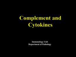 Complement and Cytokines.ppt