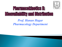 Drug distribution and Bioav 2012 ishfaq.ppt