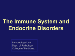 L1- The immune system and endocrine disorders 2015.ppt