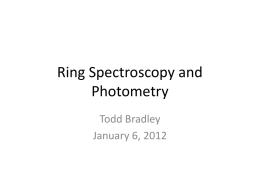 Bradley rings spectroscopy and photometry.ppt