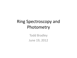 Bradley rings spectroscopy and photometry June 2012 b.ppt