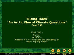 rising tides  an arctic floe of climate questions page 598