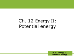 Chapter12 Potential energy.ppt