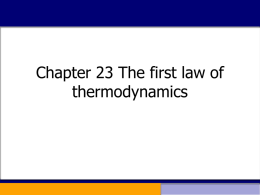 Chapter23 The first law of thermodynamics.ppt