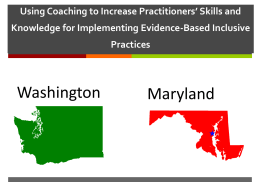 Using Coaching to Increase Practitioners’ Skills and Knowledge... PowerPoint