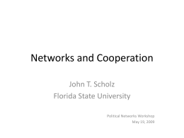 Networks and Cooperation powerpoint slides