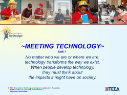 Presentation 1.3.1: Meeting Technology Unit 1 Lesson 3