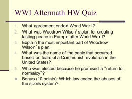 WWI- Aftermath Powerpoint