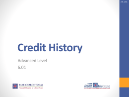 6.01 Credit History PowerPoint