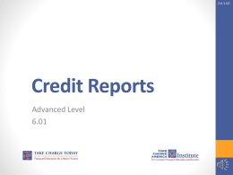 6.01 Credit Reports PowerPoint