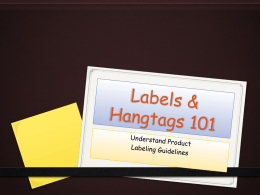 4.01 Labels and Hangtags