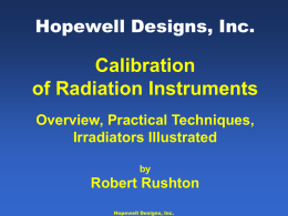 Calibration of Radiation Instruments