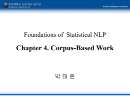Chapter 4 : Corpus-Based Work