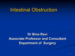 Intestinal Obstruction [ PPT ]