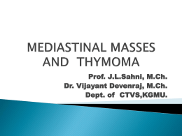 Mediastinal Masses & Thymomas [PPT]