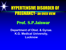 Hypertensive Disorder of Pregnancy Final [PPT]