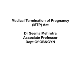 Medical Termination of Pregnancy (MTP) Act [PPT]