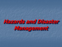 introduction to disaster managment