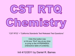 CST RTQ Chemistry DRB