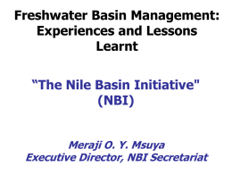 The Nile Basin Initiative (NBI)