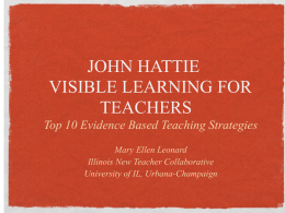 Top 10 Evidence Based Teaching Strategies
