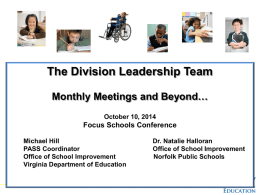 The Division Leadership Team (Michael Hill and Dr. Natalie Halloran)