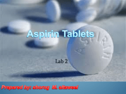 Lab # 2 aspirin.ppt
