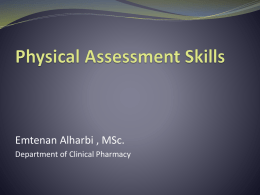 Physical Assessment ..