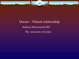 Slide 10 - Doctor patient relationship