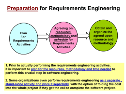 Requirements Engineering (Chapter 6)