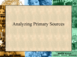 How to Analyze Primary Sources