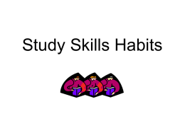 study skills habits ppt