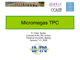 Micromegas TPC - Part I