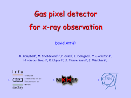 Gax pixel detector for x-ray observation