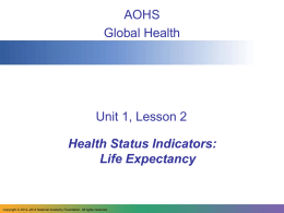 pp health status indicators- life expectancy