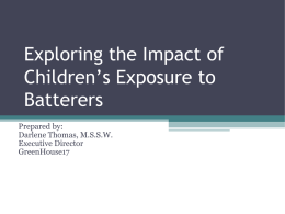 Batterer as Parent: PowerPoint Presentation by Darlene Thomas