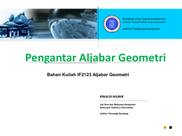 Pengantar Aljabar Geometri (2015)